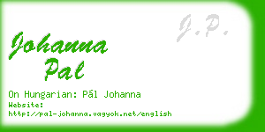 johanna pal business card